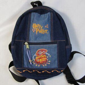 2001 Harry Potter x Bertie Botts Flavor Beans Blue Denim Small Backpack 11" x 9"